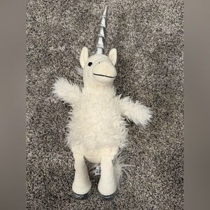 Jellycat “Pearl” the White & Silver Fuzzy Unicorn Plush Toy